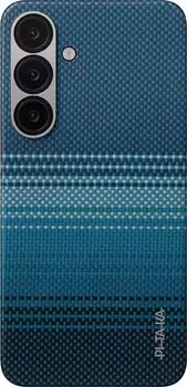 Чехол Pitaka Tactile Woven для Galaxy S25+ кевлар синий