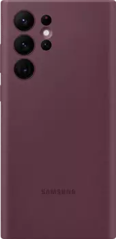 Чехол Samsung Silicone Cover для Galaxy S22 Ultra бургунди