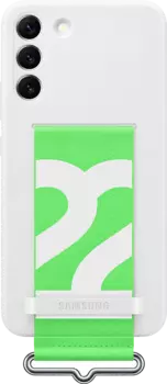 Чехол Samsung Silicone with Strap Cover S22+ белый