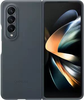 Чехол Samsung Leather Cover для Z Fold4 серо-зеленый