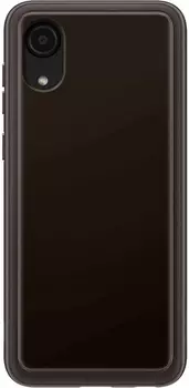 Чехол Samsung Soft Clear Cover для Galaxy A03 Core черный