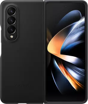 Чехол Samsung Leather Cover для Z Fold4 черный