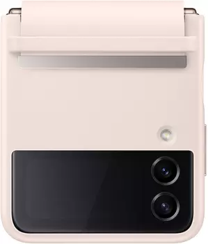 Чехол Samsung Flap Leather Cover для Z Flip4 персиковый