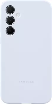 Чехол Samsung Silicone Case A35 голубой