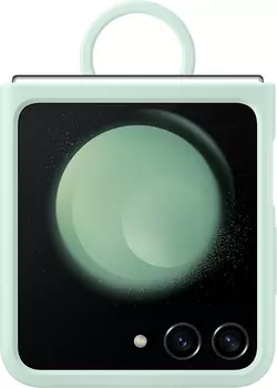 Чехол Samsung Silicone Case with Ring Z Flip5 мятный