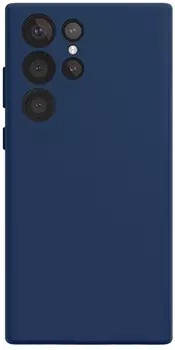 Чехол VLP для Galaxy S24 Ultra, силикон темно-синий