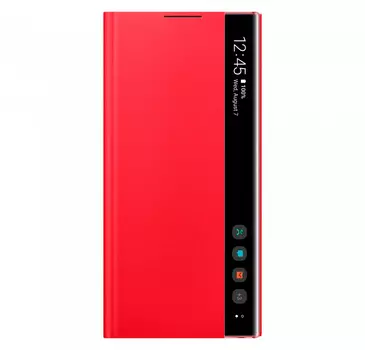 Clear View Cover для Galaxy Note10 красный