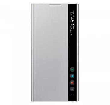 Clear View Cover для Galaxy Note10 серебристый