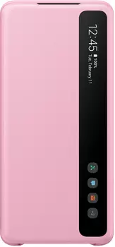 Clear View Cover для Galaxy S20+ розовый