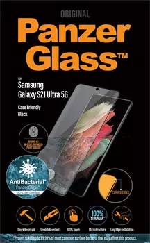 Защитное стекло PanzerGlass для Galaxy S21 Ultra черный