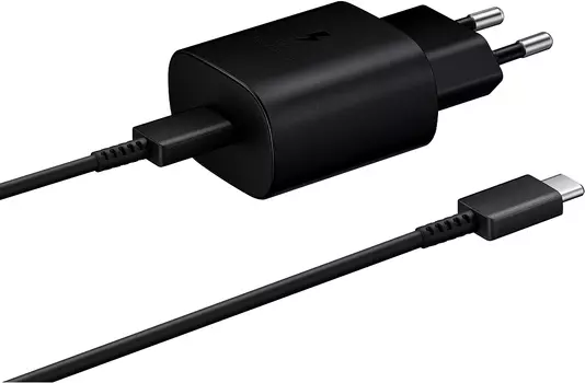 Сетевое зарядное устройство Samsung EP-TA800, Type-C, с функцией быстрой зарядки PowerDelivery черный