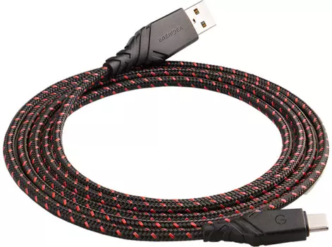 Кабель EnergEA NyloGlitz USB-A — USB-C, 1.5 м красный