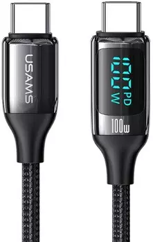 Кабель USAMS U78 USB-С - USB-С, 2 м черный