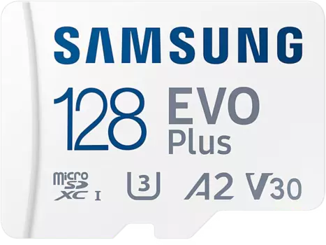 Карта памяти Samsung MicroSDXC 128Гб EVO Plus CL10 с адаптером белый