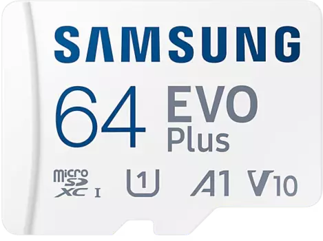 Карта памяти Samsung MicroSDXC 64Гб EVO Plus CL10 с адаптером белый