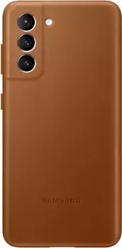 Leather Cover для Galaxy S21 коричневый