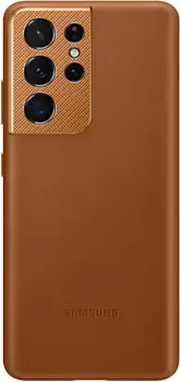 Leather Cover для Galaxy S21 Ultra коричневый