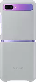 Leather Cover Galaxy Z Flip светло-серый