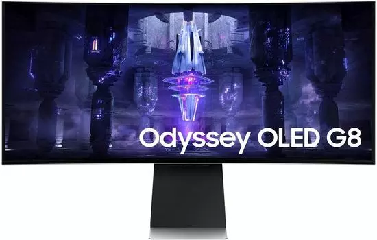 Монитор Samsung 34" G8 OLED серебристый