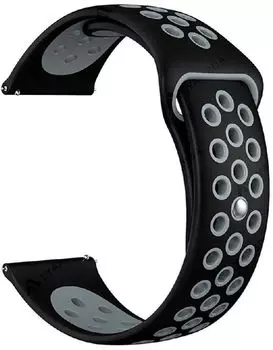 Ремешок LYAMBDA Alioth для часов 20 мм черный+серый