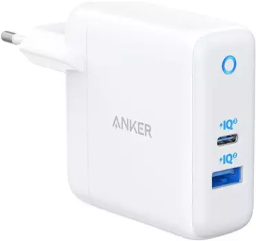 Сетевое зарядное устройство Anker PowerPort PD+2 20 Вт + 15 Вт белый