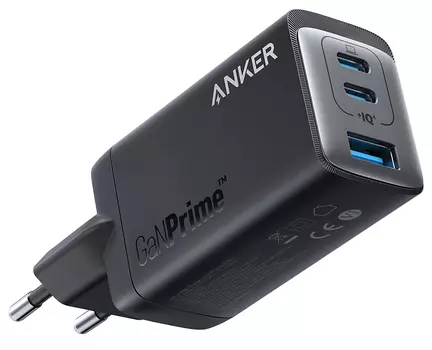 Сетевое зарядное устройство Anker СЗУ Anker PowerPort Prime 2USB-C+USB-A, GaN, 65Вт черный