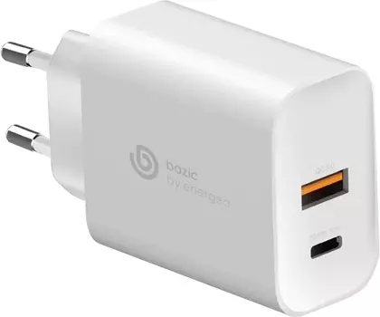 Сетевое зарядное устройство EnergEA Bazic GoPort USB-C + USB-A, PD, 30 Вт белый