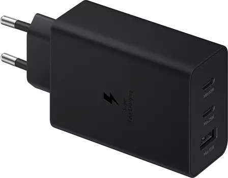 Сетевое зарядное устройство Samsung EP-T6530, USBC x 2, USB-A, 65 Вт черный