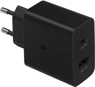 Сетевое зарядное устройство Samsung EP-TA220 1xUSB 1xUSB-C 35 Вт черный