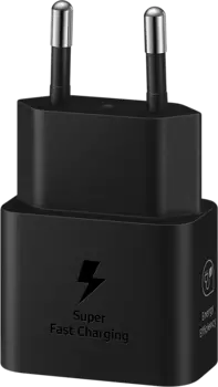 Сетевое зарядное устройство Samsung USB Type-C Power Delivery 25 Вт, с кабелем черный