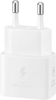 Сетевое зарядное устройство Samsung USB Type-C Power Delivery 25 Вт, с кабелем белый