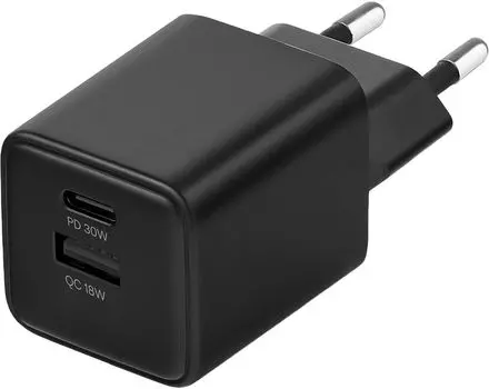 Сетевое зарядное устройство uBear uBear Bridge USB-C + USB-A, 30Вт черный