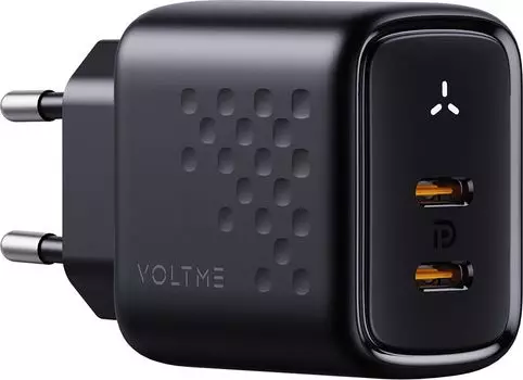 Сетевое зарядное устройство VOLTME Revo 45CC Duo, 2xUSB-C, 45Вт черный