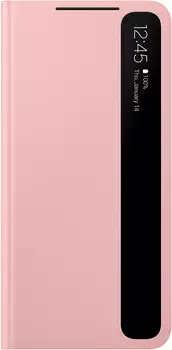 Smart Clear View Cover для Galaxy S21 розовый