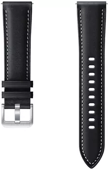 Stitch Leather Band для Galaxy Watch3(41мм) | Watch(42мм) | Watch Active 2 | Watch Active черный
