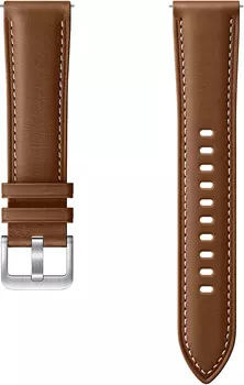 Stitch Leather Band для Galaxy Watch3 (41 мм) | Watch (42 мм) | Watch Active 2 | Watch Active коричневый