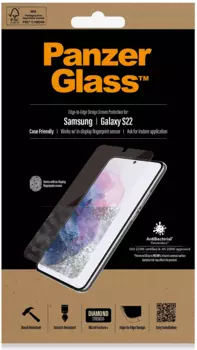 Защитное стекло PanzerGlass для Galaxy S22 CF AB Black черный