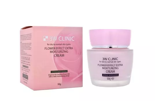 3W CLINIC Крем экстра-увлажнение для лица / Flower Effect 50 г