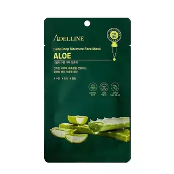ADELLINE Маска тканевая с экстрактом алое / Adelline Daily Deep Moisture Face Mask Aloe 20 гр