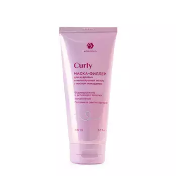 ADRICOCO Маска-филлер для кудрявых и непослушных волос с маслом макадамии / ADRICOCO CURLY 200 мл
