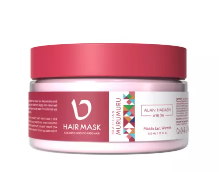 ALAN HADASH Маска для окрашенных и жестких, непослушных волос / Brazilian Murumuru 300 мл