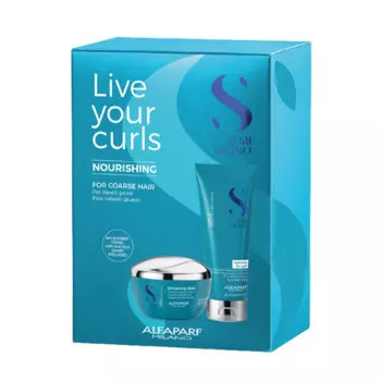 ALFAPARF MILANO Набор для вьющихся и кудрявых волос (кондиционер 200, маска 200 мл, полотенце) SDL CURLY-KIT LIVE YOUR CURLS NOURISHING