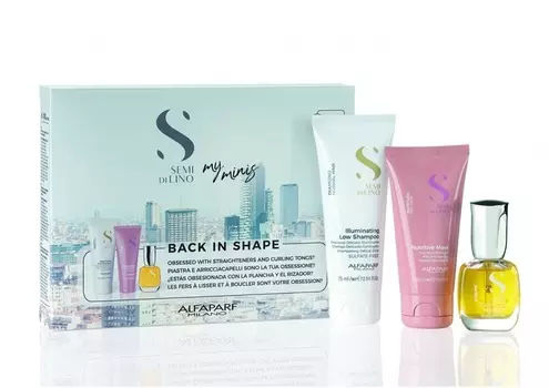 ALFAPARF MILANO Набор для волос Back in shape (шампунь 75 мл, маска 50 мл, масло 15 мл) SDL MY MINIS