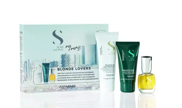ALFAPARF MILANO Набор для волос Blonde lovers (шампунь 75 мл, маска 50 мл, масло 15 мл) SDL MY MINIS