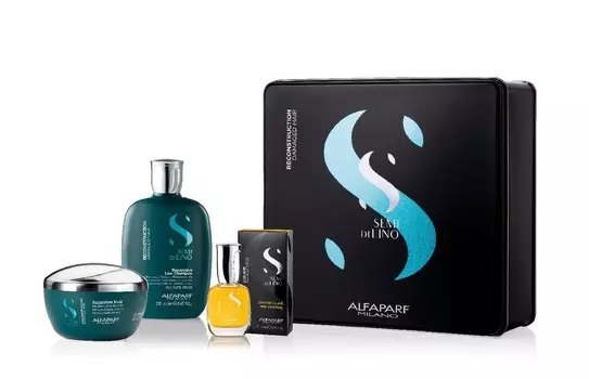 ALFAPARF MILANO Набор подарочный для поврежденных волос (шампунь 250 мл, маска 200 мл, масло 15 мл) SDL RECONSTRUCTION 2020