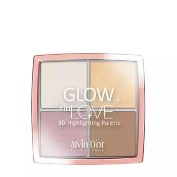 ALVIN D'OR Хайлайтер пудровый / GLOW in LOVE 3D Highlightting Palette 20 гр