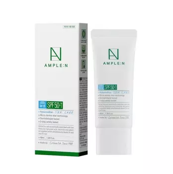 AMPLE:N Крем солнцезащитный для лица SPF 50, IRF20 / HYALURON SHOT SUN CARE 40 мл