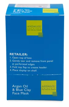 ANDALOU NATURALS Маска очищающая для лица Арган и голубая глина 6*8 г