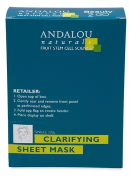 ANDALOU NATURALS Маска-сыворотка очищающая для лица Чистые поры 6*18 мл