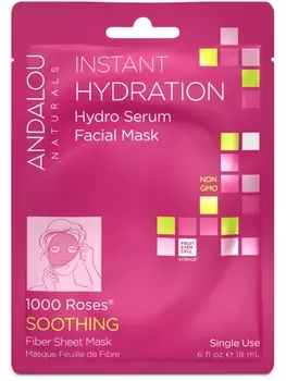 ANDALOU NATURALS Маска-сыворотка увлажняющая для лица 1000 роз 18 мл
